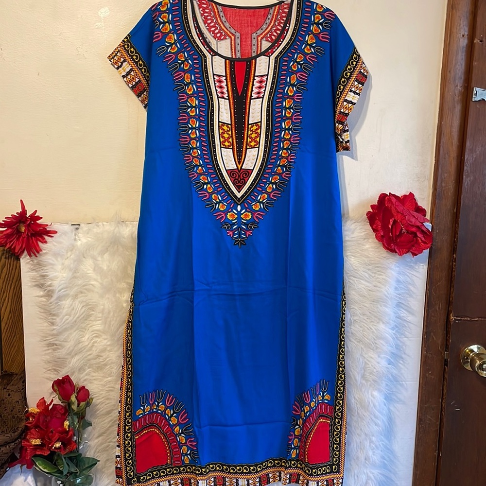African Dashiki Midi Dress